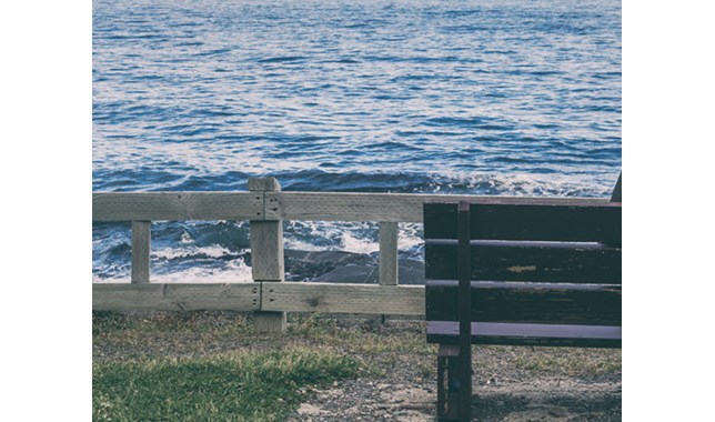 Sitting near to the sea