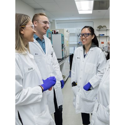 Employees in a laboratory in the USA